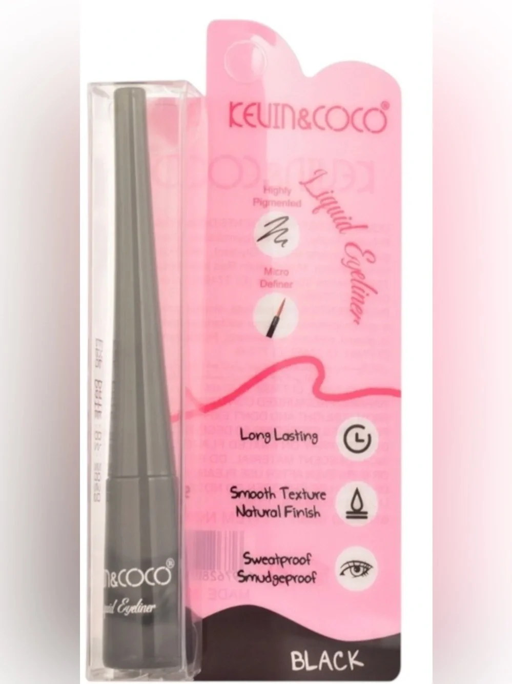 Keun & Coco Black Liquid Eyeliner — Precision Liner in Black